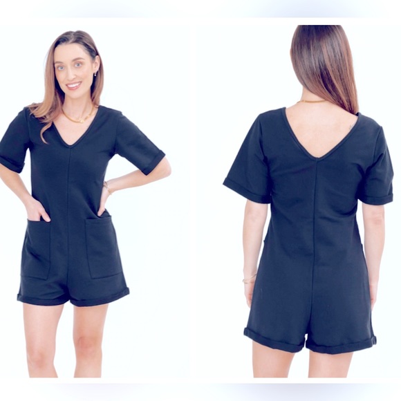 Smash+Tess Aria Romper Nearly Navy Small - Picture 2 of 8